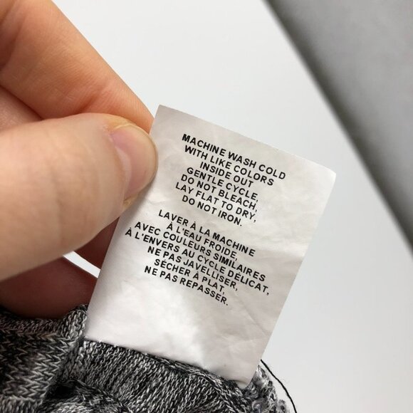 Warehouse one marled grey ribbed knit sleeveless turtleneck ruched sides - Picture 4 of 13